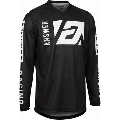 ANSWER A22 Syncron Merge Jersey Hemd schwarz/weiß Gr. S Motocross MX MTB