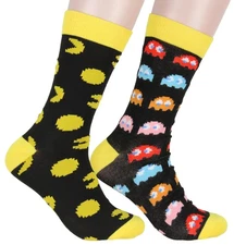 Nintendo Pac-Man Maze Arcade 2 Pack Crew Socks 693186730856 NO SEND