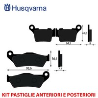 Satz BremsbelÄGe Vorne UND Hinten Husqvarna FE 501 4T 2014