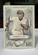 2021 Topps Allen & Ginter Derek Jeter Historical Hits #HH-7 New York Yankees