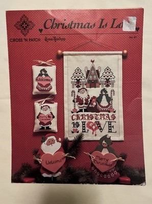 Christmas Is Love Ernie Bishop Cross N Patch Counted Cross Stitch No 61