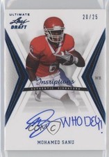 2012 Ultimate Leaf Draft Blue Inscriptions 20/25 Mohamed Sanu #MS1 Auto 0s3