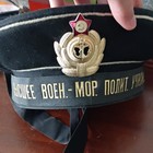 Soviet Navy Sailor Hat Cap w/ Anchor Badge Cyrillic Tally Ribbon USSR 54 w/ name — photo 2