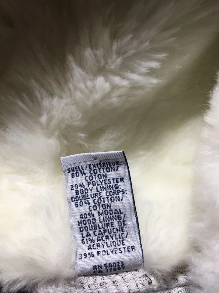 Sudadera Gap Cremallera Completa Para Mujer XL Marrón Bolsillos Imitación Piel Forrada Capucha Foto 4 de 4