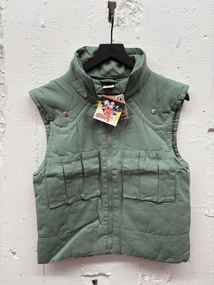 Chaleco de Colección Naruto Kakashi Juegos con disfraces para Hombres XS Verde Táctico Anime Chaqueta Foto 2 de 4