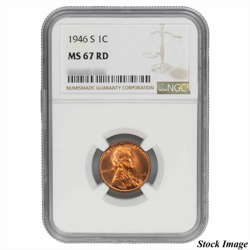 1946S Lincoln Wheat Cent 1C NGC MS 67 RD