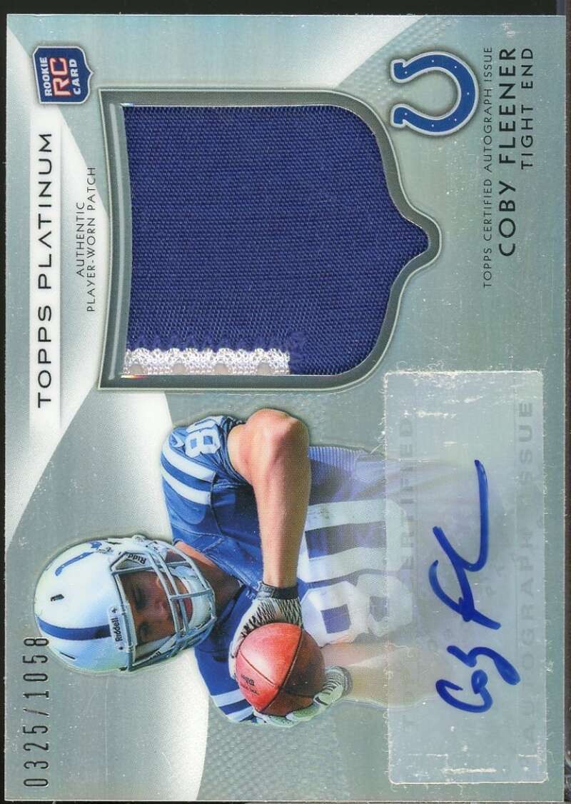 Coby Fleener /1058 2012 Topps Platinum Rookie Patch Autographs Refractors #131 