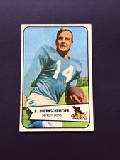 1954 Bowman Football #124 Bob Hoernschemeyer EX