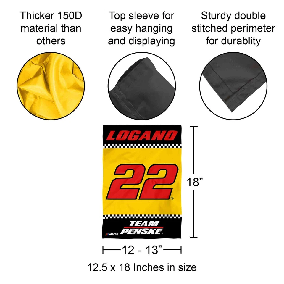 Bandera de jardín Joey Logano Foto 2 de 4