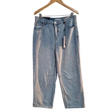 Stndrd Denim Barrel Jeans Size 14L Light Blue 31” Inseam 32” Waist BNWT RRP $49.