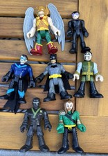 Lot 7 piece Imaginext DC Super Friends Batman Robin hawkman Fisher-Price figures