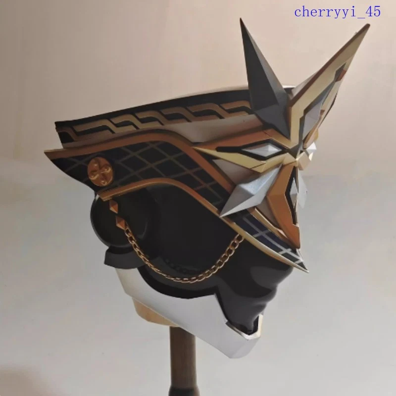 Genshin Impact Fatui Harbinger Capitano Helmet Mask Cosplay Halloween One Size - Image 3 of 4