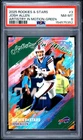 2025 PANINI ROOKIES & STARS ARTISTRY IN MOTION GREEN #3 JOSH ALLEN 3/25 PSA 8