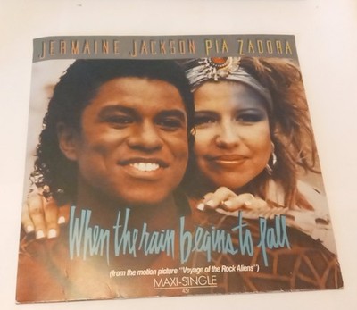 Jermaine Jackson Pia Zadora when the rain begins to fall Vinyl Maxi-Single