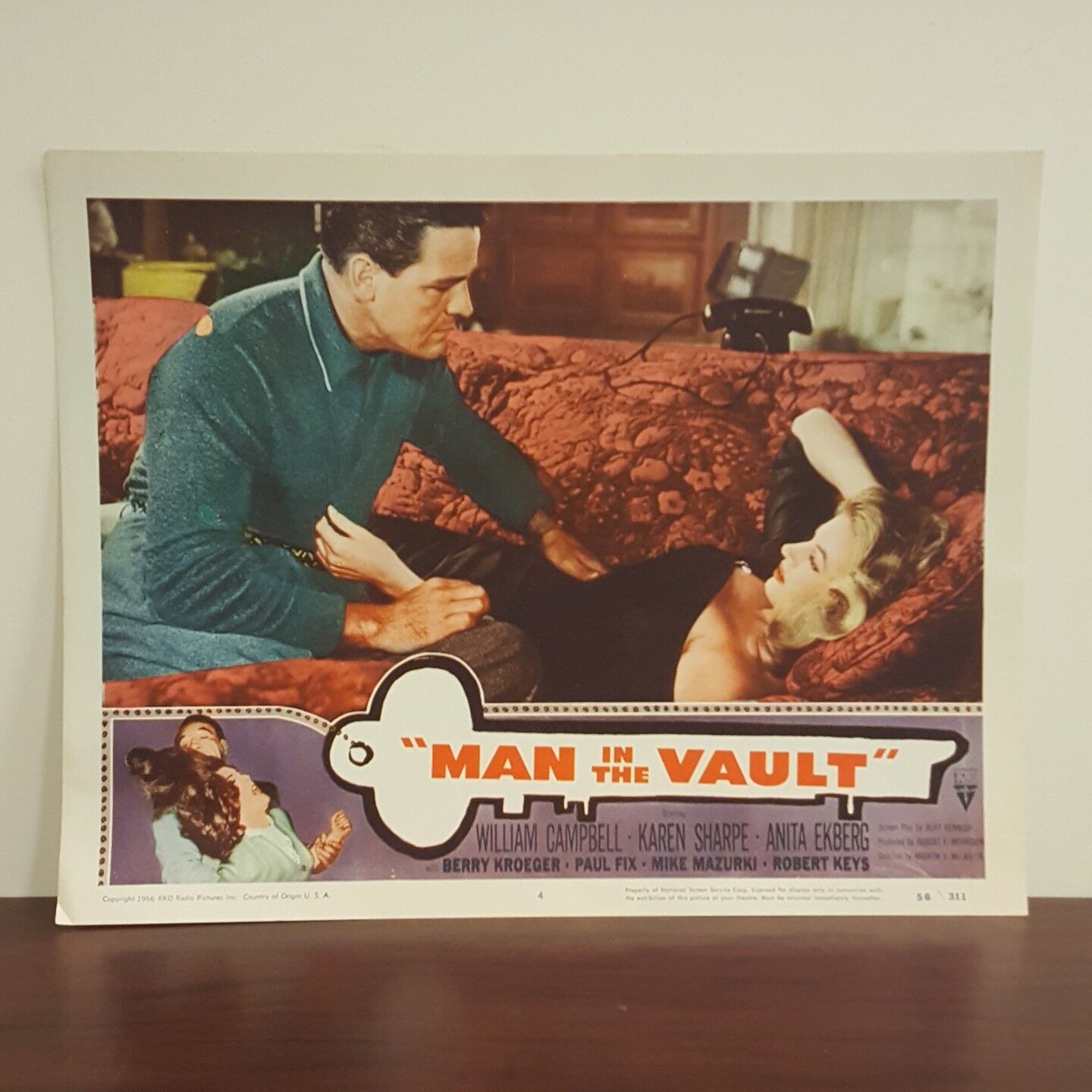 1956 Man In Sale Special Price The Vault Movie Eberg #4 Lobby Card Anita Oakland Mall