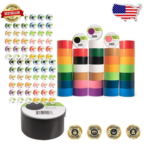 Durable 36 Pack Colored Duct Tape - Perfect for Arts, Crafts, and Home Projects