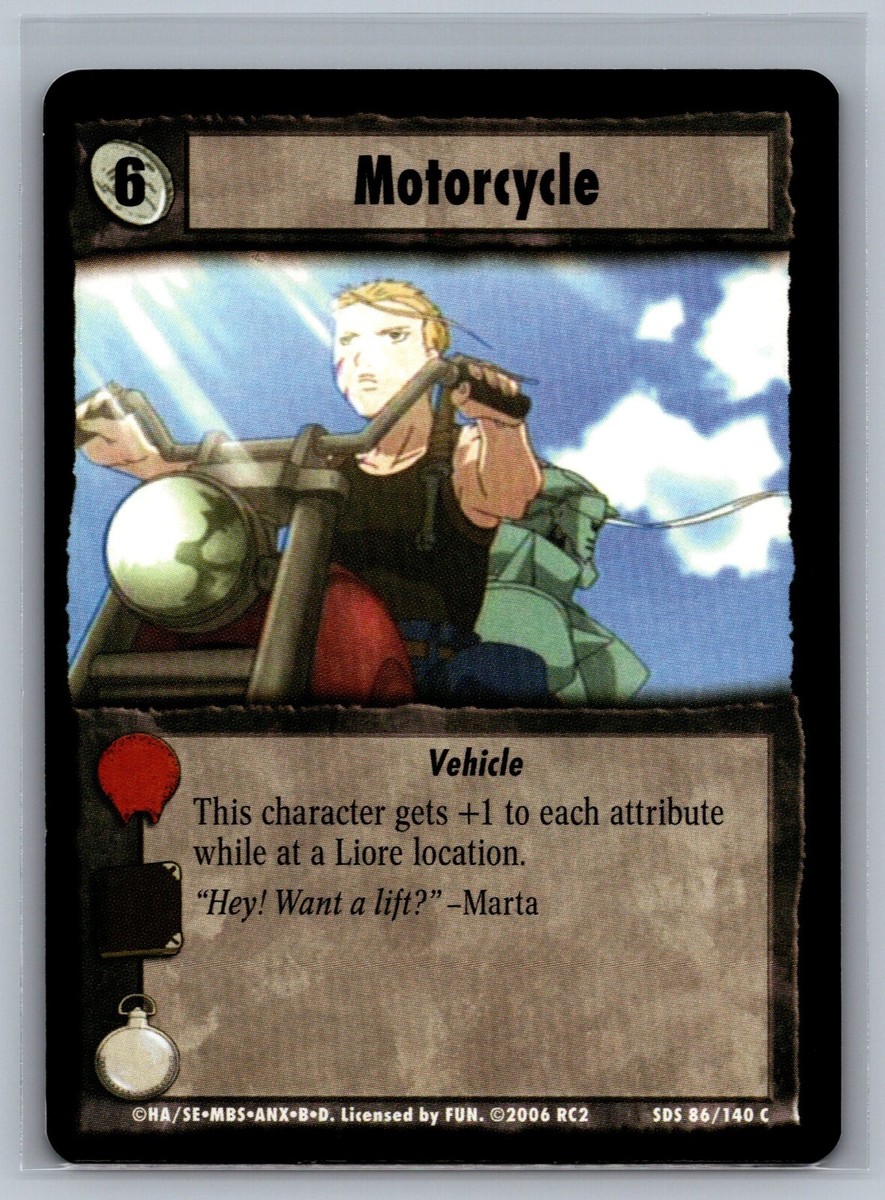 Fullmetal Alchemist TCG Motorcycle #86/140 CCG | eBay