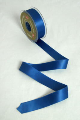 Satinband - Double Face - Breite 25mm - marineblau 3954-685 Meterware