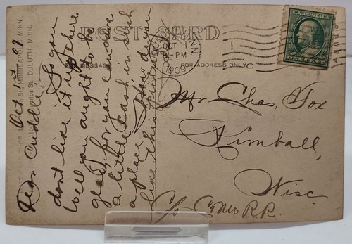 1909 - FOUR YOUNG MEN - Real PHOTO - posted POST CARD - listing #6427 - Picture 3 of 10