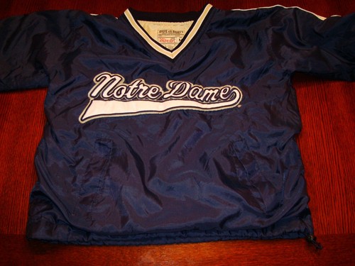 NOTRE DAME FIGHTING IRISH STEVE & BARRYS ALL WEATHER PULLOVER JACKET MEDIUM BLUE - Picture 4 of 6