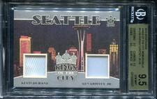 BGS 9.5 2015 Sportkings Kings of the City Jersey Kevin Durant Ken Griffey Jr /25