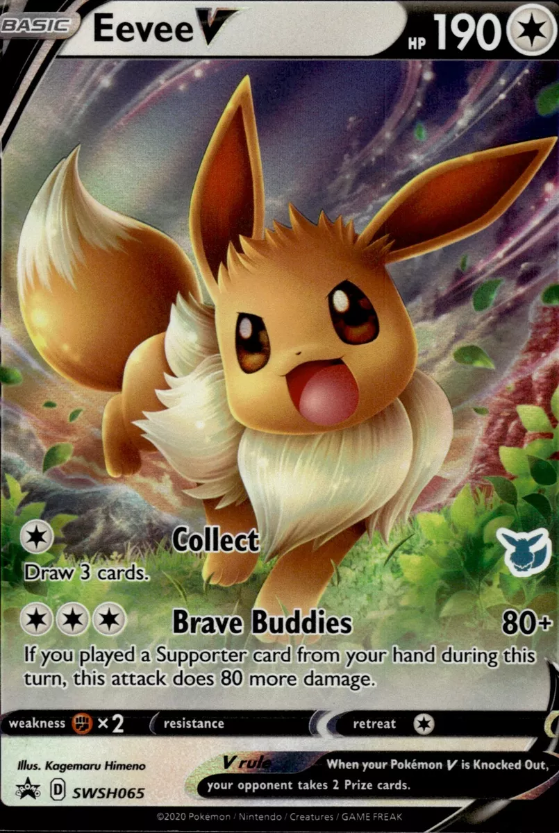 Eevee V - SWSH065 - Ultra Rare Promo Pokemon Card Cute - NM