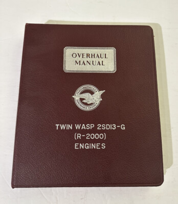 OVERHAUL MANUAL TWIN WASP 2SDI3-G R-2009-9 ENGINES AIRCRAFT 1959