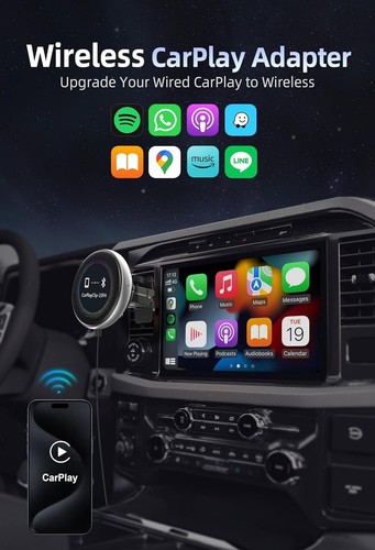 OTTOCAST CarPlayClip Wireless Carplay Adapter with Multi Functional Screen - Picture 4 of 9