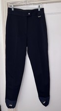 VINTAGE Edelweiss Ski Snow Pants Women  s Stirrups Black Size 16