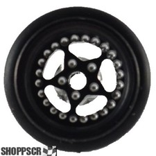 Pro Track Star in Black 3/8" O-Ring Drag Wheelie Wheels / H.O. Fronts