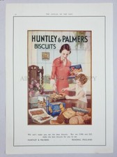 1935 Huntley Palmers Kekse Werbung 10 Zoll x 13,50 Zoll
