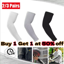 2/3 Pairs Men Cooling Arm Sleeves Cover Basketball Golf Sport Sun Protection US