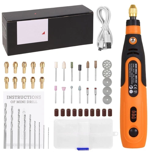 46PCS USB Cordless Electric Mini Drill Grinder Polishing Pen Rotary Tool Kit Set - Picture 11 of 11