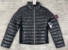 Cisono Los Angeles Outerwear Jacket Womens Large Black Full Zip Up Puffer