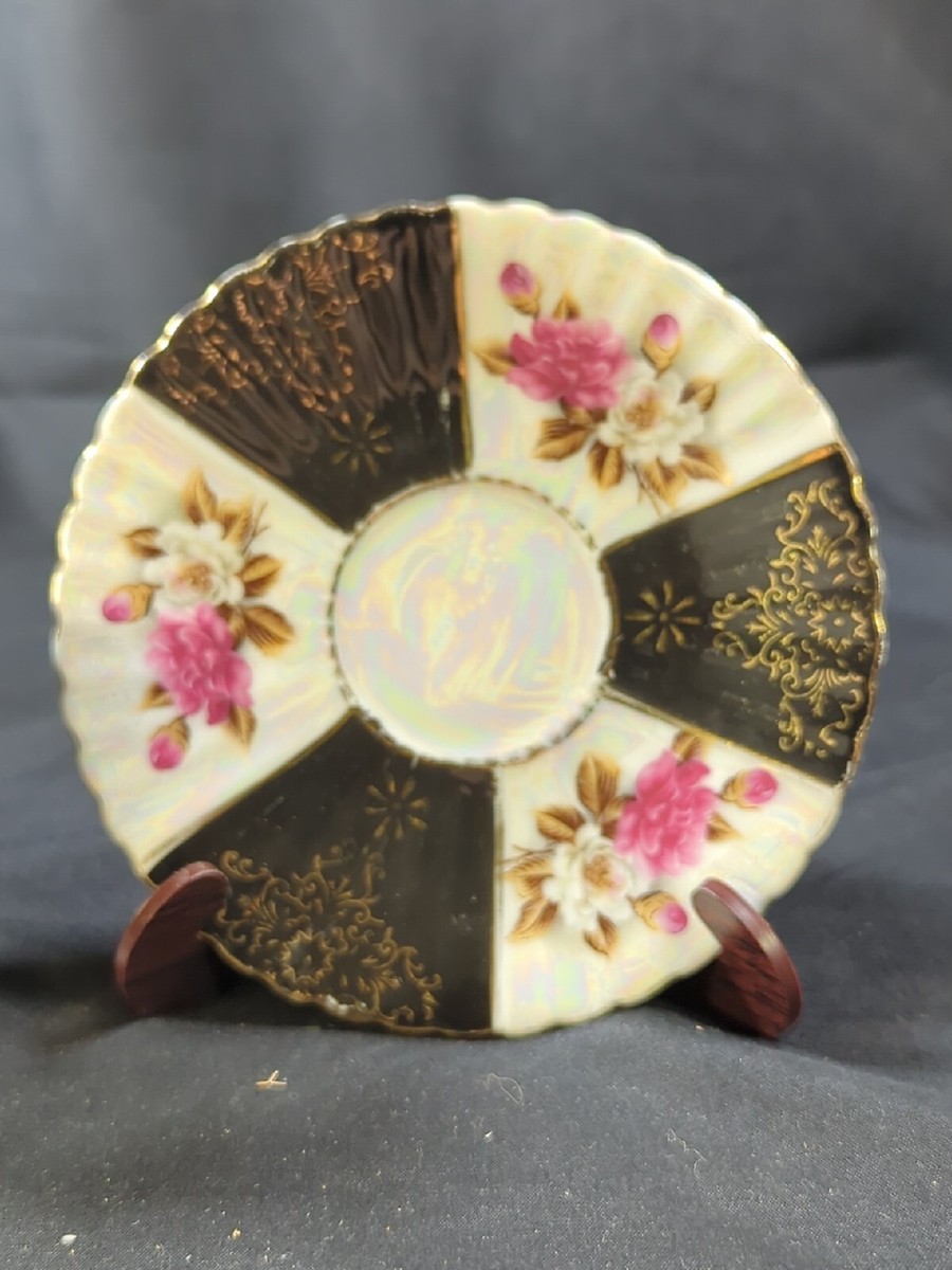 Vintage iridescent Japan Lusterware footed demitasse teacup Vintage iridescent Japan Lusterware footed demitasse teacup