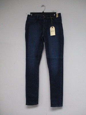 Vibrant MIU Jeans Women Size 15 Solid Blue Skinny Stretch Denim 31x30 P920 5
