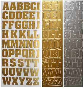 LARGE LETTERS Peel off Stickers 20mm Alphabet Card Making ...