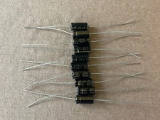 10 New Supertech 20 uf 50v Axial Capacitors Guitar Tube Amp & Stereo Caps (Qty