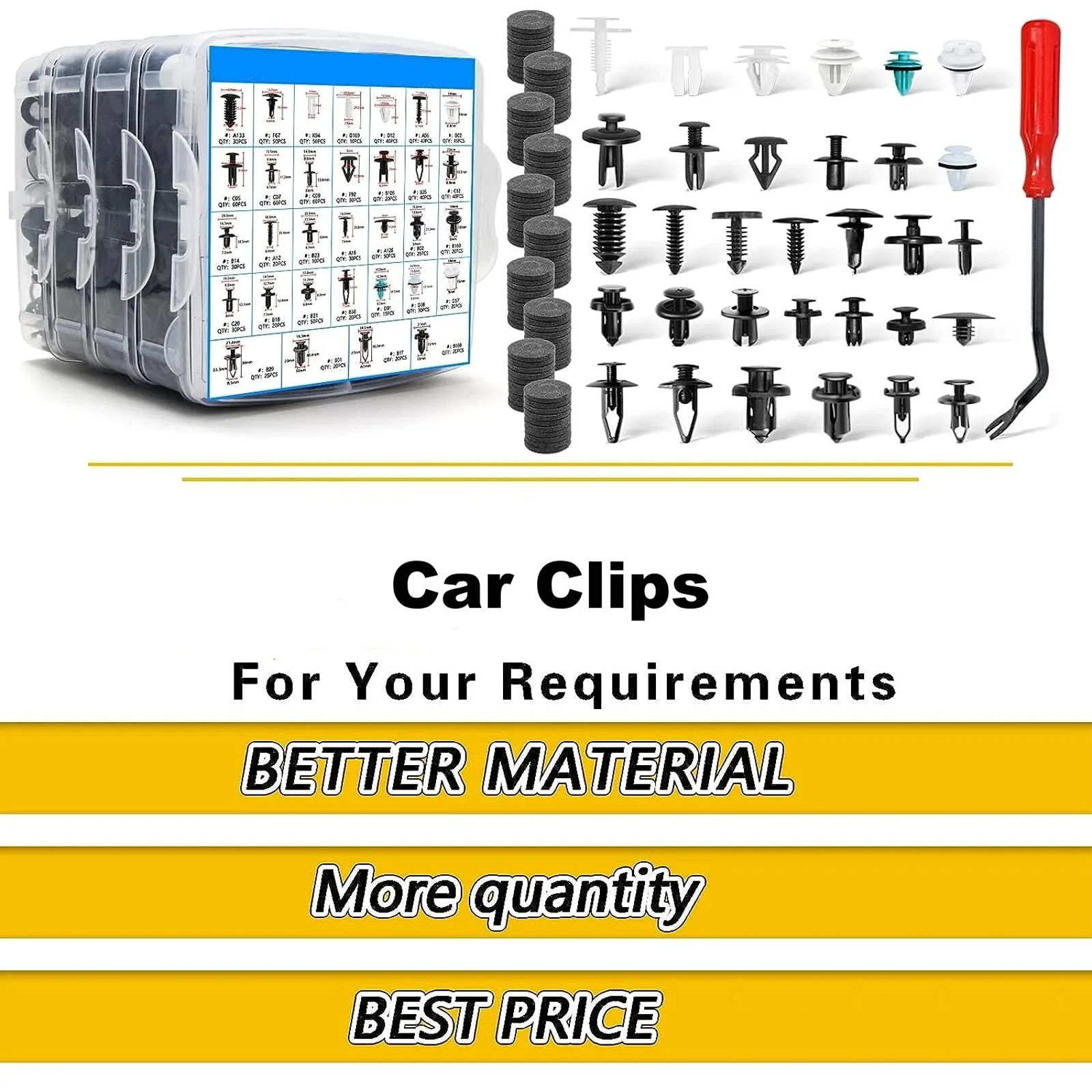 For Honda CAR 100x Box Set Bumper Fender Liner Push Type Retainer Clips Fastener - Foto 4