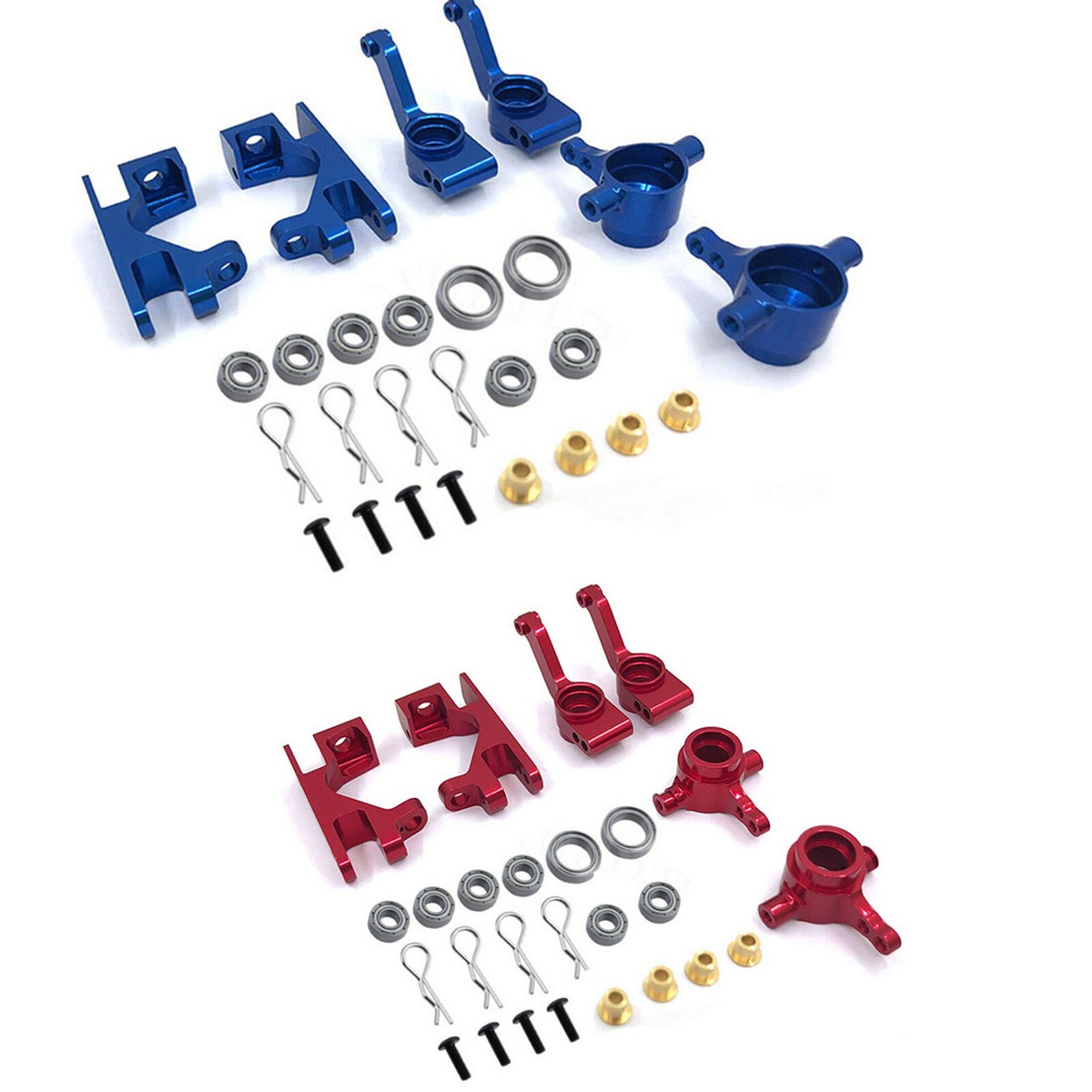 For 1/10 Traxxas Slash 4x4 # 6837X Metal Steering Blocks C-Hub Arm