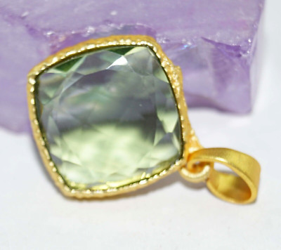 17.75 Ct Natural Cushion Cut Green TOPAZ PENDANT GIE Certified Loose Gemstone