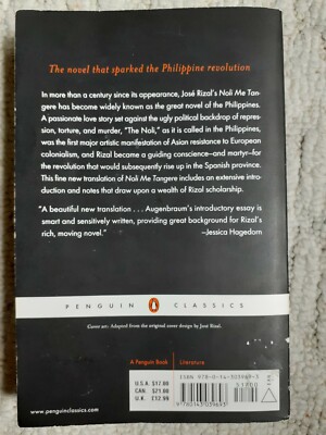 Noli Me Tangere (Touch Me Not) by Jose Rizal (2006, UK-B Format Paperback, Anniv