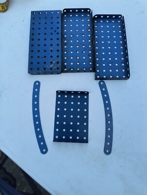 Meccano 6 Blue Pieces Please Look