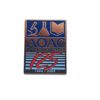 AOAC International Association 125 Years Lapel Pin Science Chemistry 1884-2009
