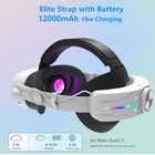 Für Meta Quest 3S VR Headset Wiederaufladbares Stirnband Head Strap Accessories
