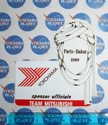 VINTAGE CAR MOTORCYCLE TUNING STICKER STICKER STICKER YOKOHAMA PARIS DAKAR '89