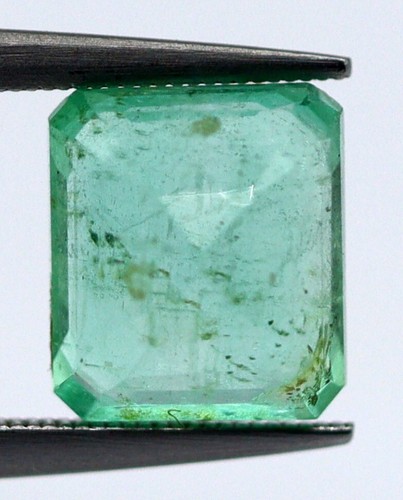 Natural Emerald 7 x 6 mm Octagon Cut Earth Mined Zambia Loose Gemstone 1.72 Ct - Picture 4 of 8