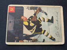 1954-55 Parkhurst Hockey Card # 51 Bill Quackenbush (HOF) - Boston Bruins (VG)