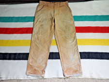 VTG Y2k CARHARTT Sun Faded Distress Grunge Tan 33x32 Canvas Works Skate Pants