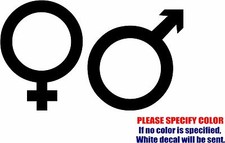 Male Female Sign Graphic Die Cut decal sticker Car Truck Boat Window Bumper 12"